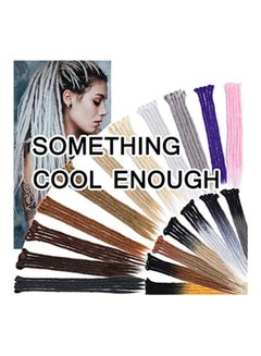 20 Inch Dreadlock Extensions for Women/Men Synthetic Handmade Dread Extension Long Single Ended Hippie Style Reggae Multicolor 20inch