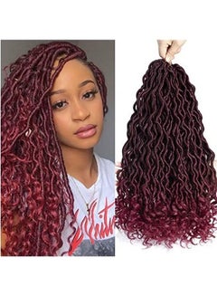 LOSMOEER 18 Inch Burgundy Faux  With Red 8.5inch 