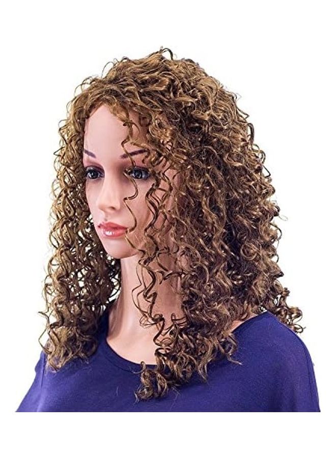SWACC Long Big Bouffant Curly Wig Brown 12.28inch
