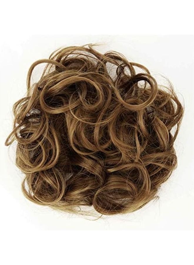 Prettyshop Hairpiece - Scrunchy Updo Bridal Hairstyles Curly Messy Bun Brown 8.11inch - Image 1