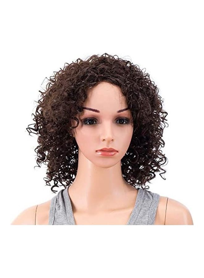 SWACC Short Big Bouffant Curly Wigs Brown 12.28inch