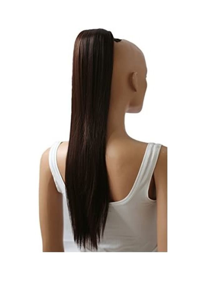 Prettyshop Hairpiece Pony Tail Extension Draw String Voluminous Curly Brown 