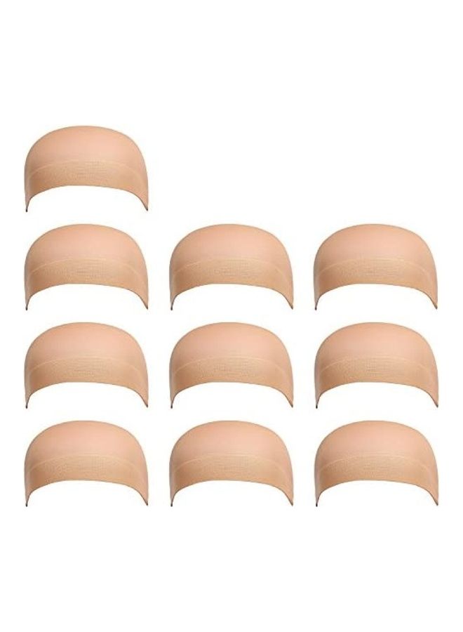 دريم لوفر طقم قبعات للشعر المستعار على شكل جوارب مكون من 10 قطع بيج