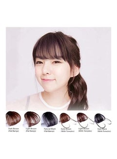 Clip In Flat Bangs Hair Extension Brown 6inch