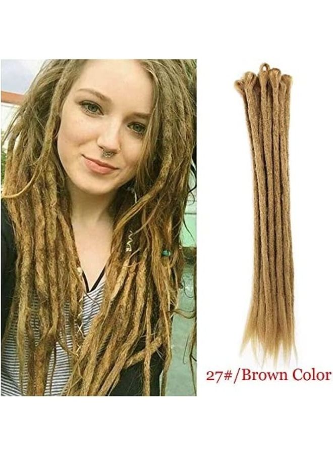 Hippie Crochet Dreadlock Hair Extension Brown 20inch - v1608631359/N43259707A_1