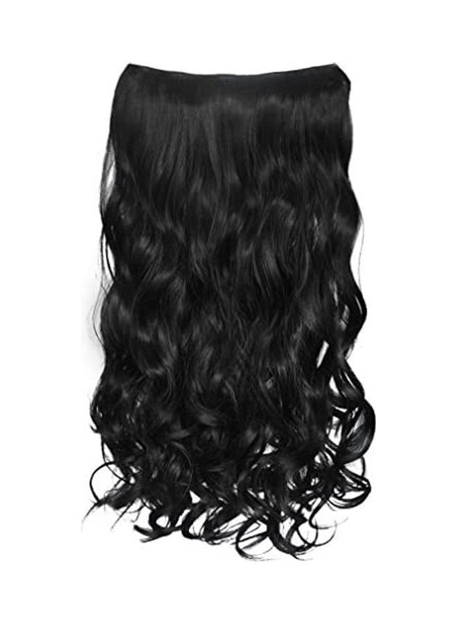 Wavy Clip In Hair Extension Black 20inch