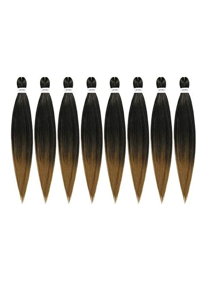 8-Piece Pre-Stretched Braiding Hair Set Black/Gold 16inch - v1608631592/N43262348A_1