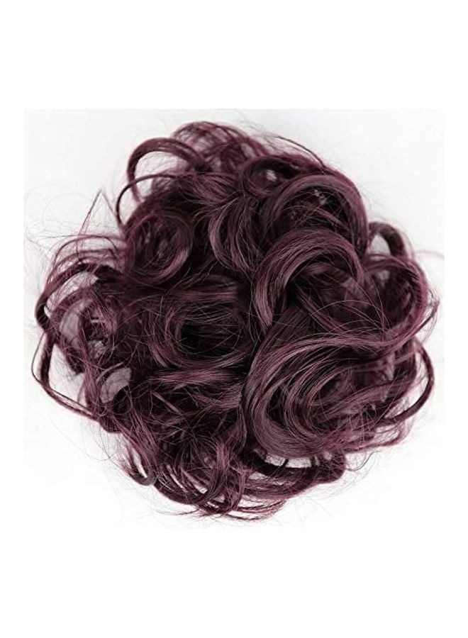Prettyshop Hairpiece Ribbon Ponytail Extensions Wavy Messy Red 8.11inch 
