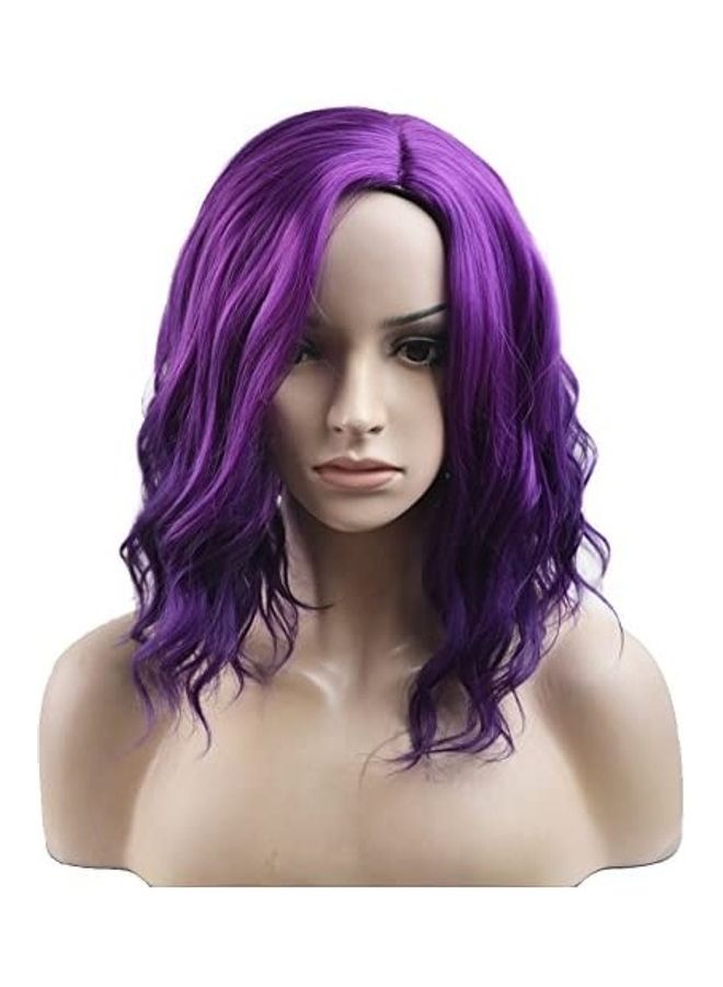 بيرون شعر مستعار قصير ومجعد بتصميم جذاب أرجواني