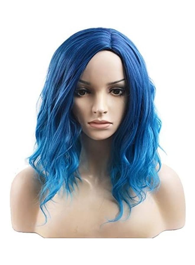 BERON Short Curly Bob Wig Charming Blue