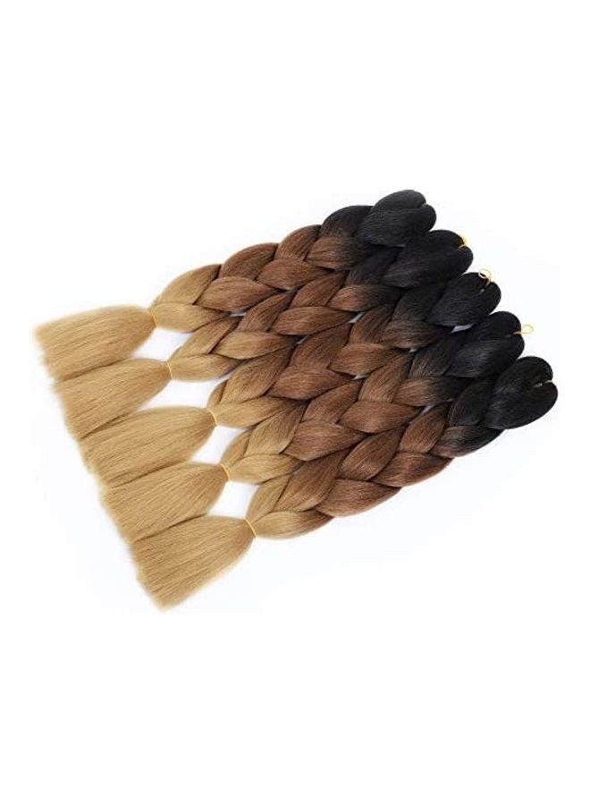 WIGENIUS 5-Piece Braiding Hair Set Black/Brown