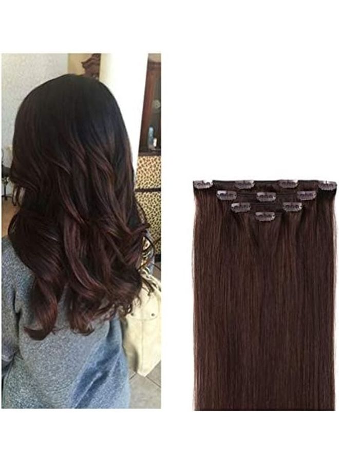 Silky Straight Clip In Hair Extension Brown 12inch - v1608632093/N43261431A_1