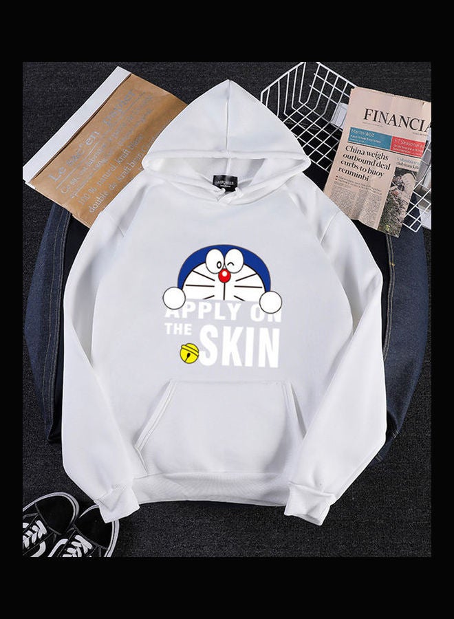 Cartoon Printed Velvet Hoodie Sweatshirt Multicolour  - Image 1