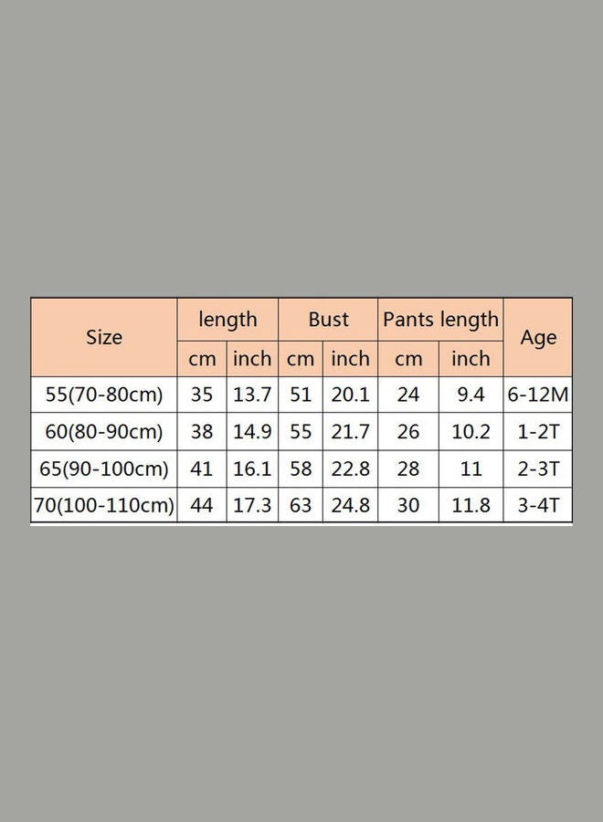 Generic - Baby Girls and Boys Cartoon Printing Top and Short Suit Multicolour - Image 1