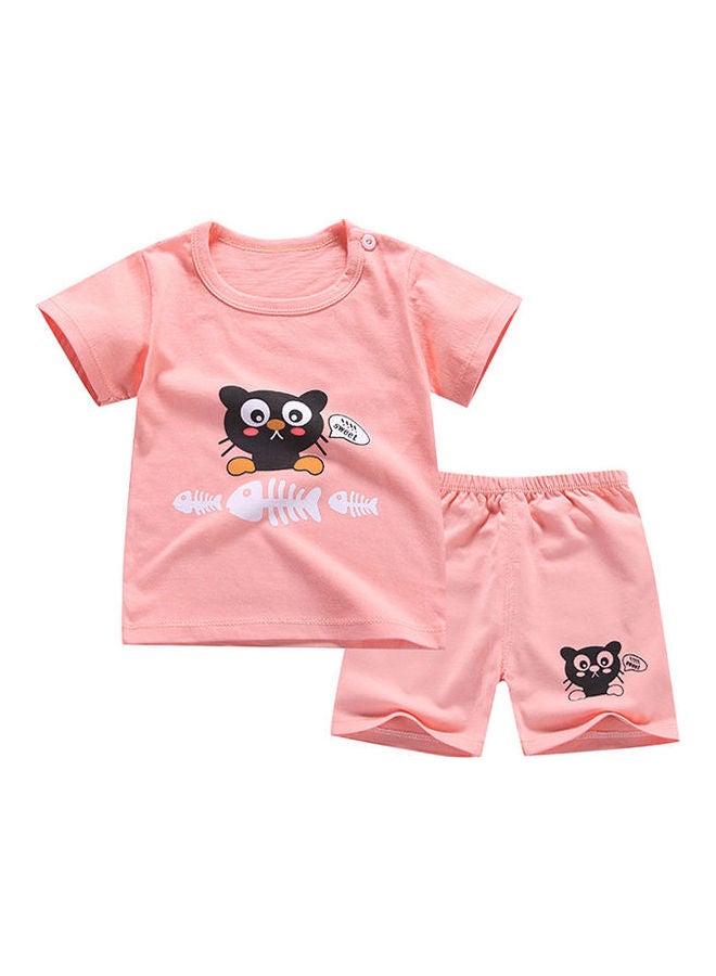 Generic - 2-Piece Children Home Suit Top and Shorts Multicolour - Image 1