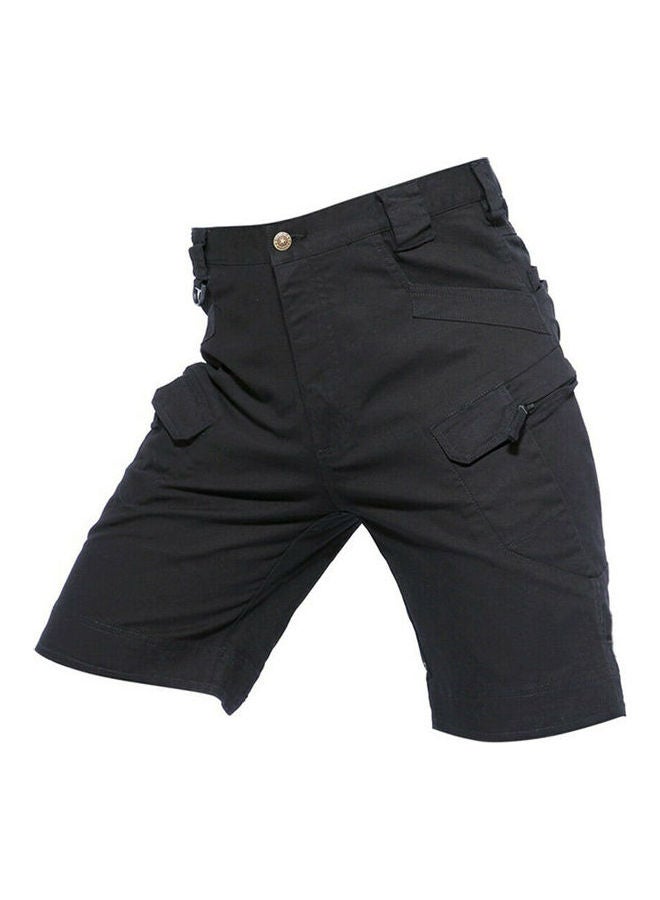 Summer Sports Wear-Resistant Overall Fifth Pant Black
