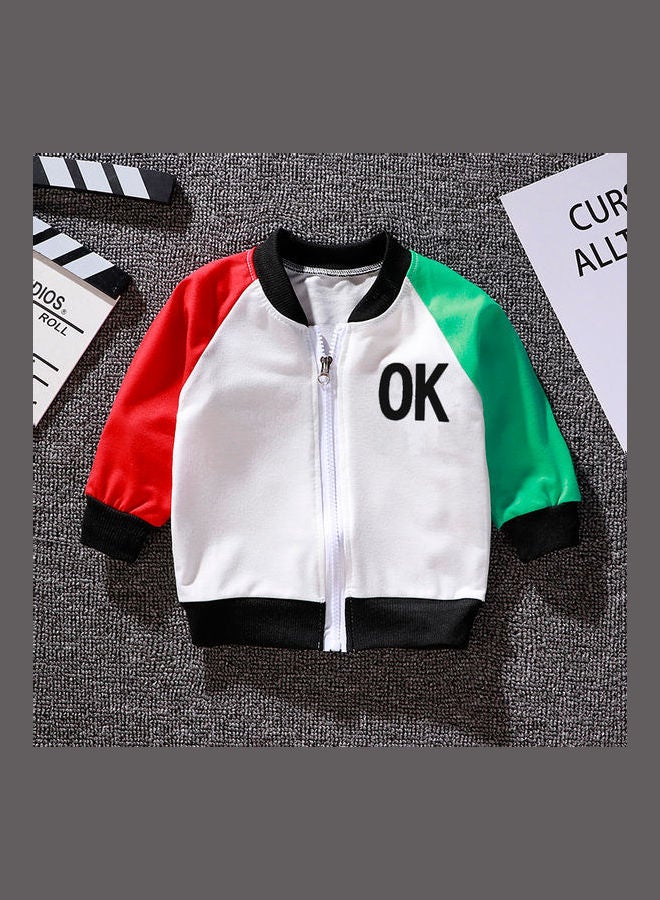 Kids Girls and Boys Medium Long Colour Matching Jacket Coat Multicolour - Image 1