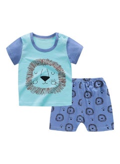 Generic Children Cartoon Printed Short Sleeve Pants for Baby Multicolour  - Image 1