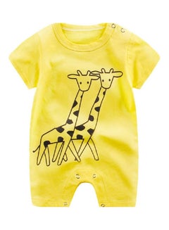 Newborn Baby Romper One-piece Conjoined yellow