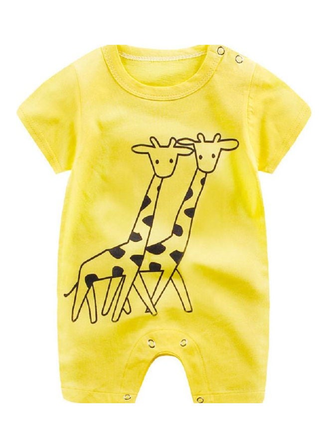 Generic - Newborn Baby Romper One-piece Conjoined yellow - Image 1