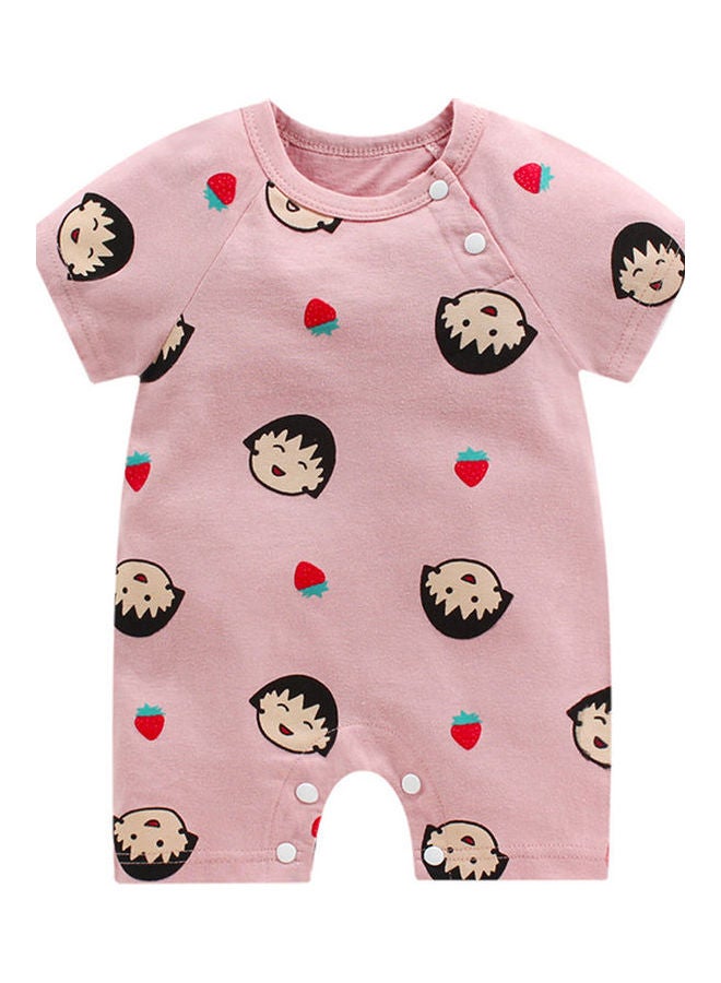 Rainbow Short Sleeve Jumpsuit Baby Romper Bunny