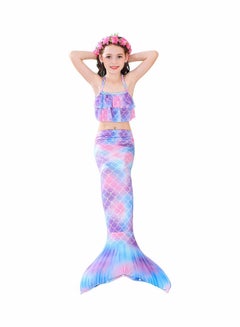 Generic 3 Piece Kid Swimwear Mermaid Swimsuit for 3-12 Years Purple  - Image 2