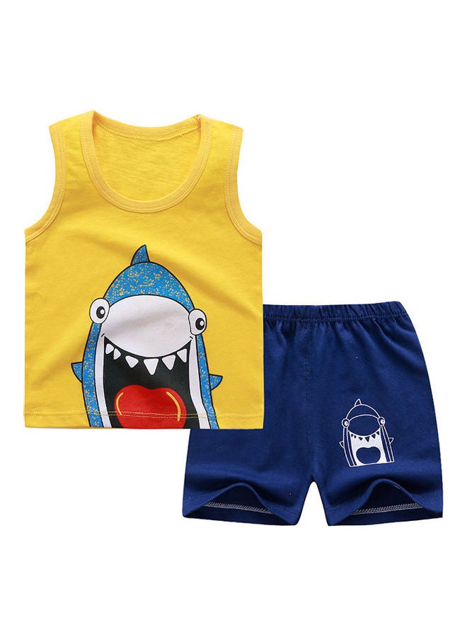 2 Piece Baby Clothing Suit Cotton yellow  - Image 1