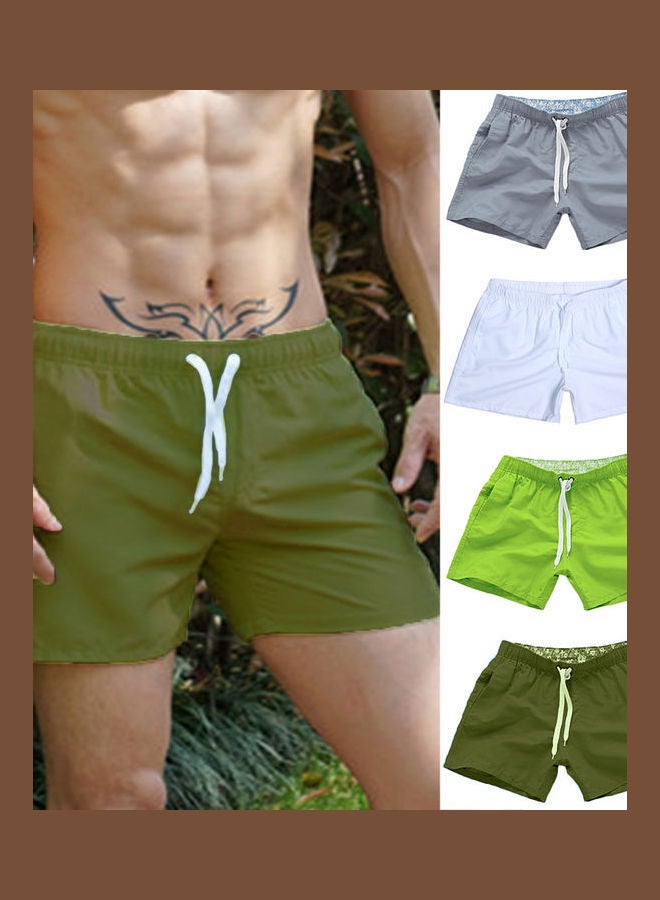 Surfing Beach Summer Men's Shorts ArmyGreen - Image 2