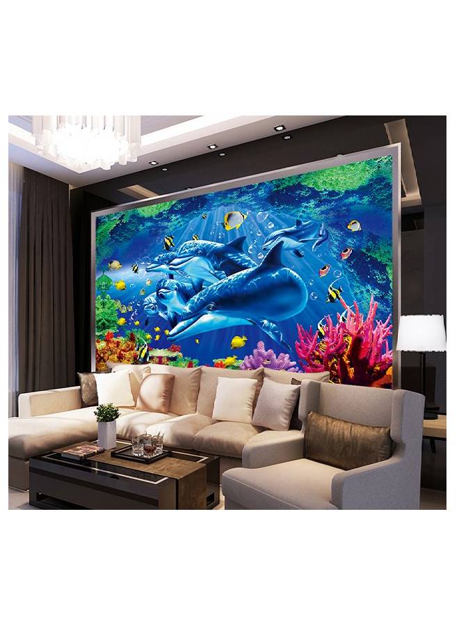 فاست برينت لوحة فينيل بتصميم ثلاثي الأبعاد متعدد الألوان 94x185سم