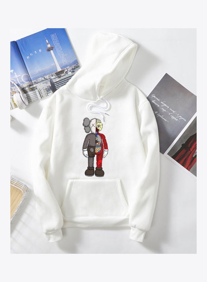 Cartoon Sleeping Doll Sweatshirt Couple Wear white  - Image 1