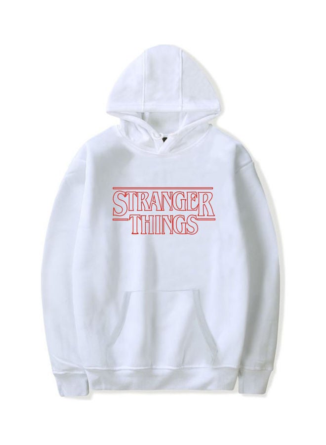 بلوفر عصري وسميك بتصميم كاجوال مطبوع بتصميم مستوحى من فيلم "Stranger Things" للرجال أبيض - Image 1