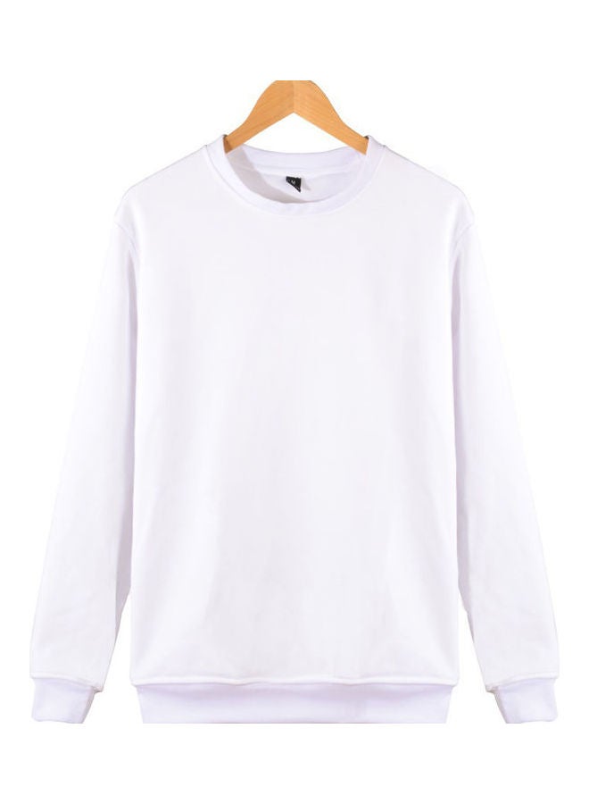 Solid Colour Sweater Winter Warm Coat White
