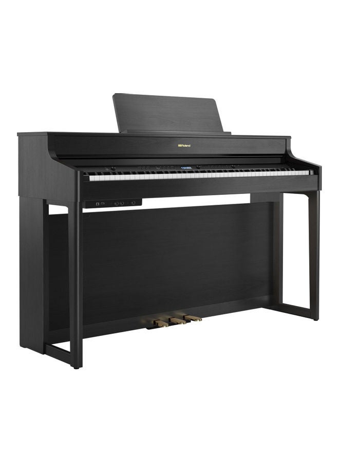 رولاند بيانو رقمي بلون أسود فحمي طراز HP702-CH مع حامل طراز KSH704/2CH - Image 1