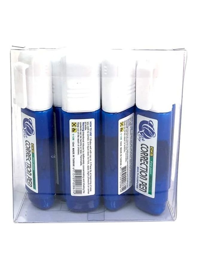12-Piece Correction Pen Blue/White - Image 3