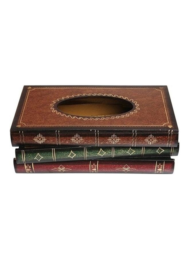 We Happy Wooden Book Shaped Tissue Holder Box  - Image 2