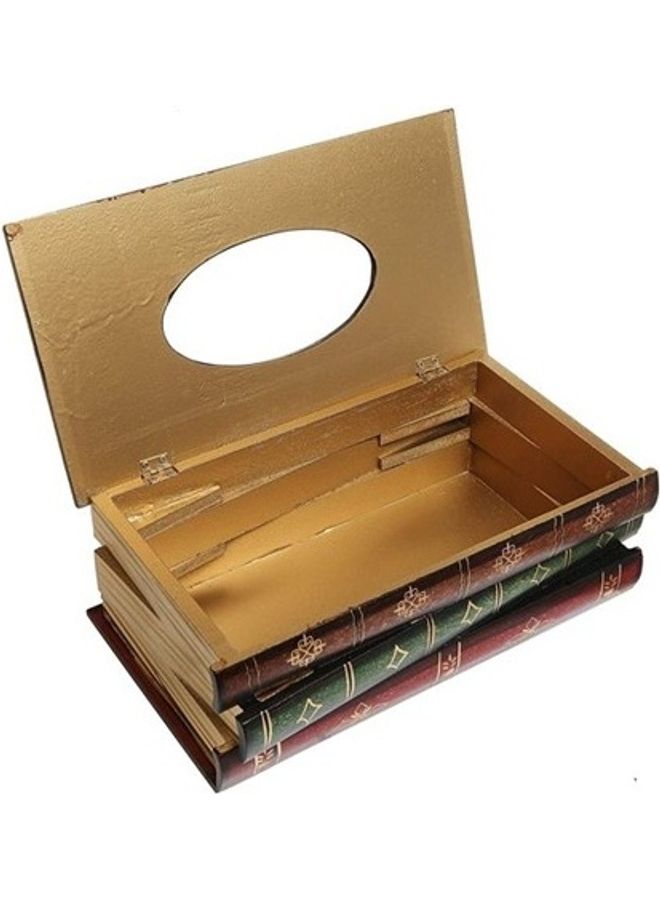 We Happy Wooden Book Shaped Tissue Holder Box  - Image 4