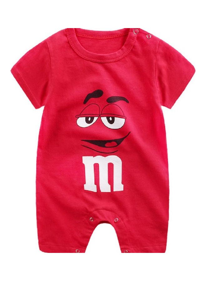 Generic - Baby Boy and Girl Cartoon Printing Short Sleeve Romper Bodysuit Multicolour - Image 1