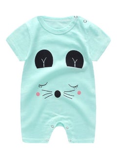 Baby Boy and Girl Cartoon Printing Short Sleeve Romper Bodysuit Multicolour