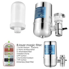 Generic 8-Stage Kitchen Tap Ceramic Faucet Water Filter Silver 12cm  - Image 3