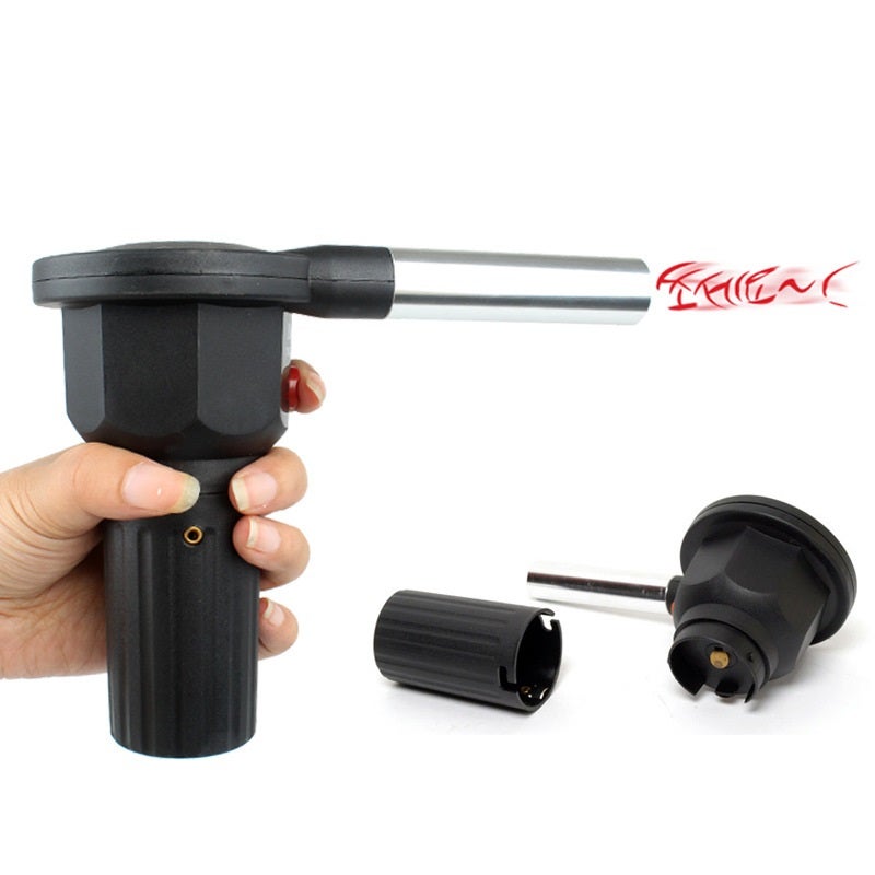 Generic Mini Portable Outdoor BBQ Electric Fire Blower Black 17cm  - Image 2