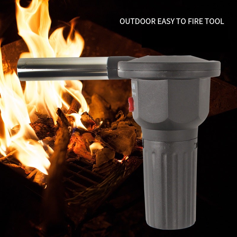 Generic Mini Portable Outdoor BBQ Electric Fire Blower Black 17cm  - Image 3