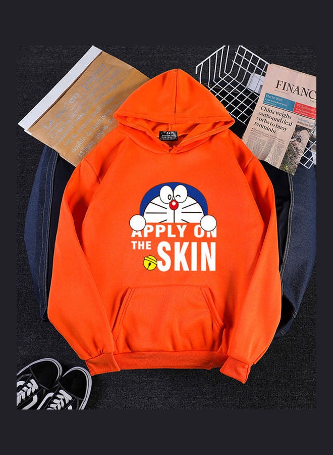 Cartoon Printed Velvet Hoodie Sweatshirt Multicolour  - Image 1