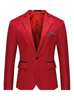Groomsman Groom Single Row and One Button Cotton Coat red