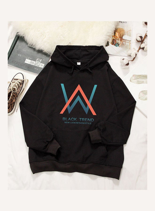 Loose Sweatshirt W Crew Neck Long Sleeve T-Shirt black - Image 1