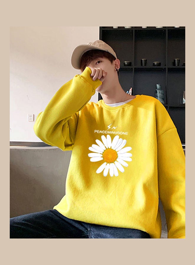 Loose Casual Pullover Yellow  - Image 1