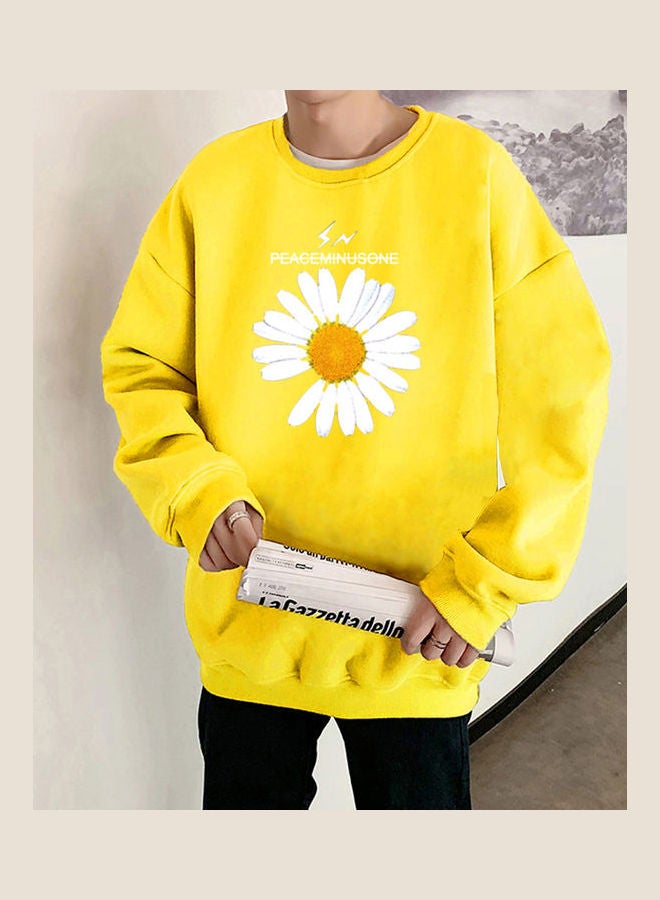 Loose Casual Pullover Yellow  - Image 2