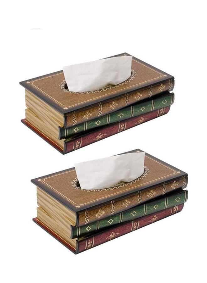 We Happy 2-Piece Book Shaped Tissue Folder Multicolour 26x16cm  - Image 1