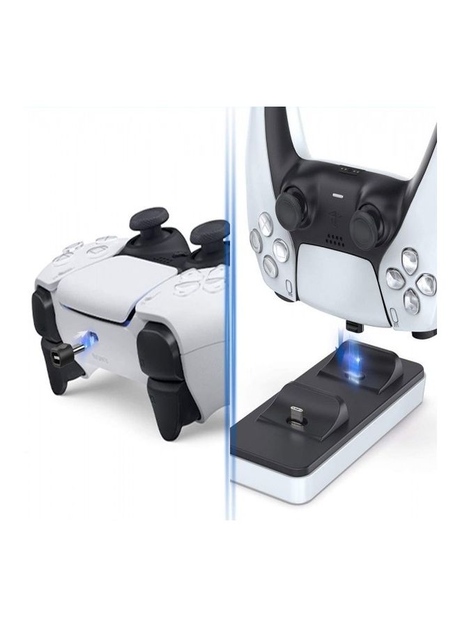 Portable Charging Station for PS5 Controller with 2 Removable Type C Port Wired