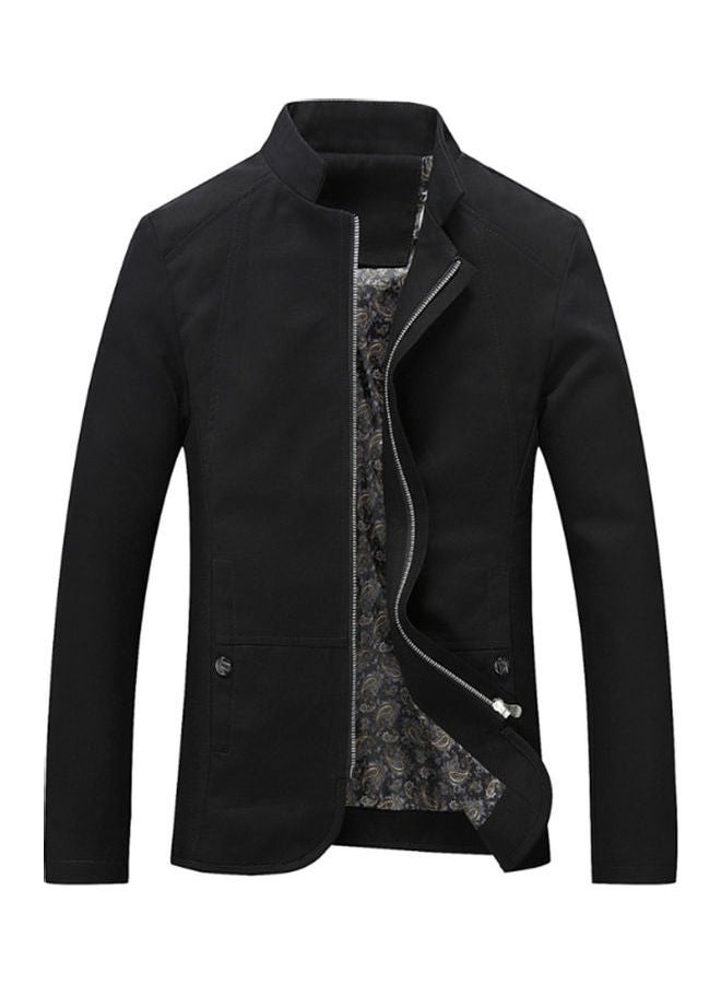 Casual Outdoor Slim Jacket Black - Image 1