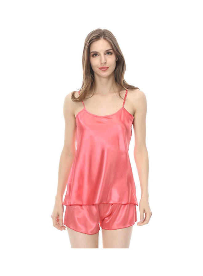 Pajama Lace Strapless Tank Top Nightwear Sets Red